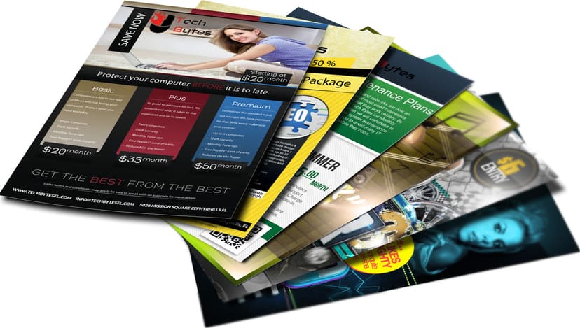 Printed brochures and flyers by Aarya Printers Delhi